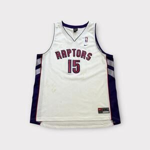 Vintage Vince Carter #15 Toronto Raptors Jersey Adult White Size 2XL Nike Men’s